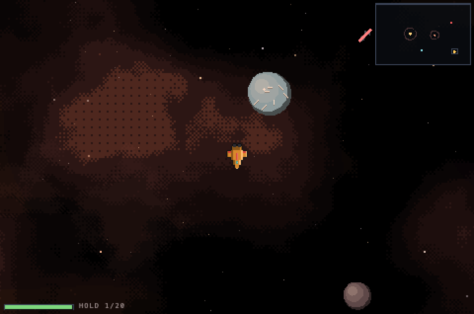 A ship mining comet ice